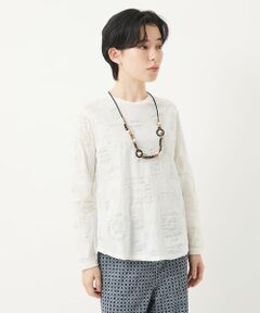 Maison de CINQ / メゾン ドゥ サンク カットソー | [日本製]ドットリップルプリントカットソー