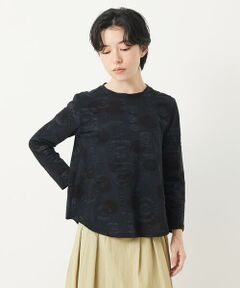 Maison de CINQ / メゾン ドゥ サンク カットソー | [日本製]ドットリップルプリントカットソー