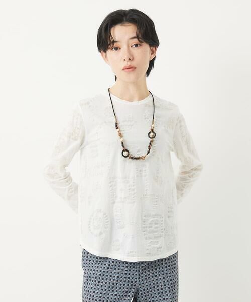 Maison de CINQ / メゾン ドゥ サンク カットソー | [日本製]ドットリップルプリントカットソー | 詳細2