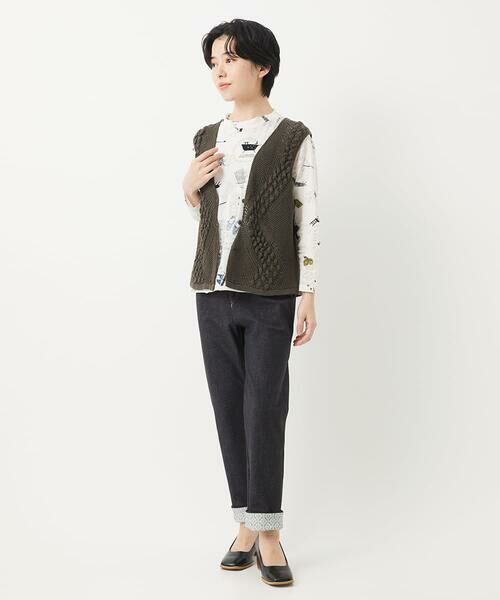 Maison de CINQ / メゾン ドゥ サンク その他パンツ | [日本製]デニムレースプリントパンツ | 詳細17