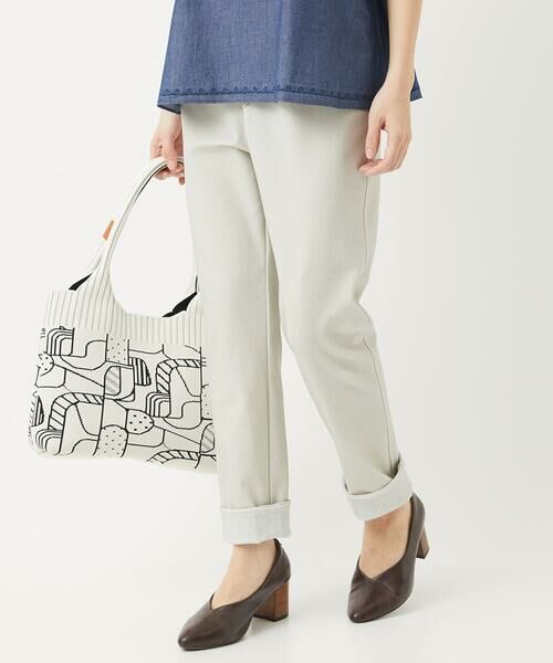 Maison de CINQ / メゾン ドゥ サンク その他パンツ | [日本製]デニムレースプリントパンツ | 詳細4