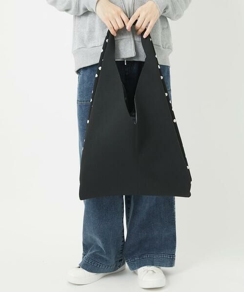 Maison de CINQ / メゾン ドゥ サンク トートバッグ | ニットジャガードトライアングルトートバッグ | 詳細1