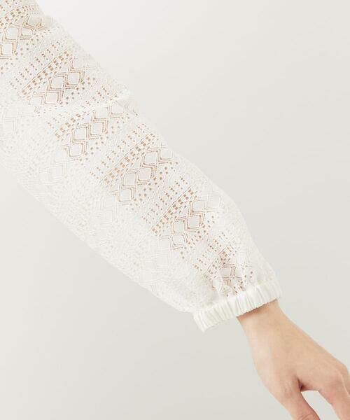Maison de CINQ / メゾン ドゥ サンク シャツ・ブラウス | 【セットアップ対応】幾何ボーダーレースプリーツブラウス | 詳細7