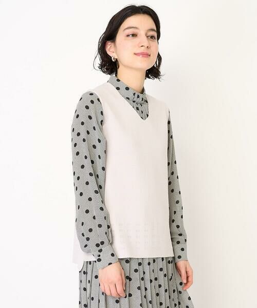 Maison de CINQ / メゾン ドゥ サンク ベスト | スクエアジャガードニットベスト | 詳細2