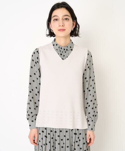 Maison de CINQ / メゾン ドゥ サンク ベスト | スクエアジャガードニットベスト | 詳細3
