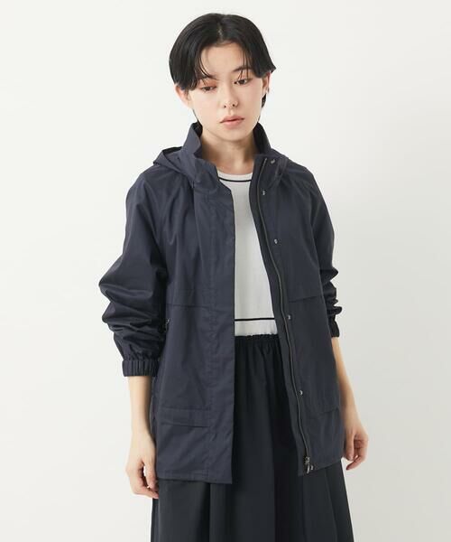 Maison de CINQ/メゾン ドゥ サンク シャンブレーシルクタフタブルゾン ネイビー S Maison de CINQ/メゾン ドゥ サンク シャンブレーシルクタフタブルゾン ネイビー S