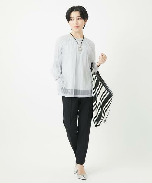 Maison de CINQ / メゾン ドゥ サンク カットソー | チュールドッキングジャージプルオーバー | 詳細13