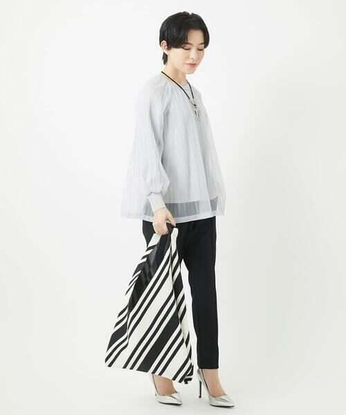 Maison de CINQ / メゾン ドゥ サンク カットソー | チュールドッキングジャージプルオーバー | 詳細14