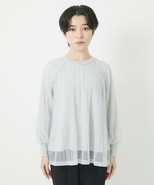 Maison de CINQ / メゾン ドゥ サンク カットソー | チュールドッキングジャージプルオーバー | 詳細2