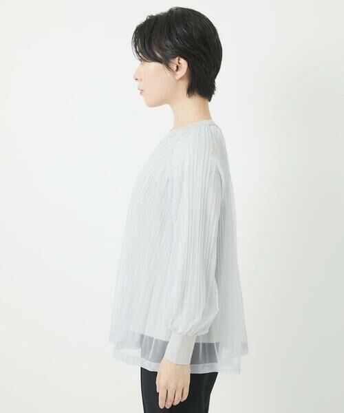 Maison de CINQ / メゾン ドゥ サンク カットソー | チュールドッキングジャージプルオーバー | 詳細3