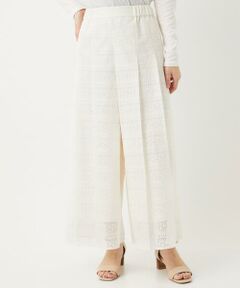 Maison de CINQ / メゾン ドゥ サンク その他パンツ | 【セットアップ対応】幾何ボーダーレースプリーツワイドパンツ