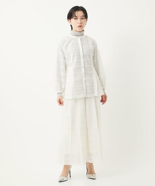 Maison de CINQ / メゾン ドゥ サンク その他パンツ | 【セットアップ対応】幾何ボーダーレースプリーツワイドパンツ | 詳細12