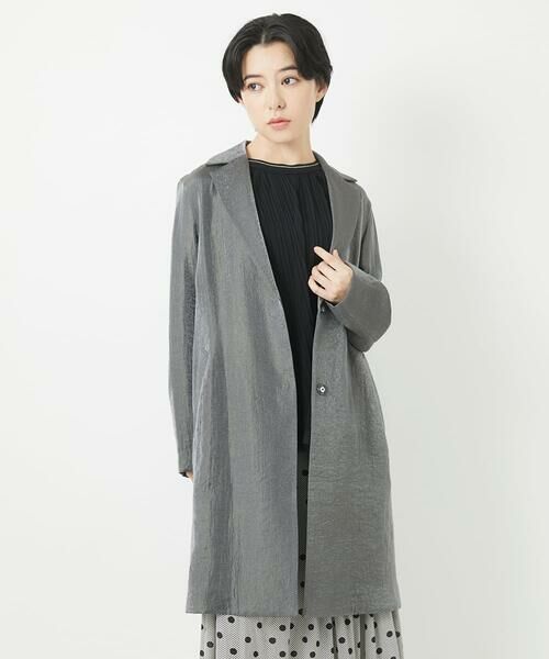 Maison de CINQ / メゾン ドゥ サンク その他アウター | メタリックツイルロングコート | 詳細1