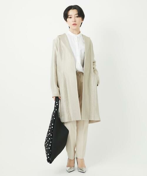 Maison de CINQ / メゾン ドゥ サンク その他アウター | メタリックツイルロングコート | 詳細18