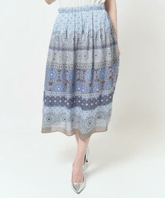 Maison de CINQ / メゾン ドゥ サンク ミニ・ひざ丈スカート | [セットアップ対応]プリントフレアースカート