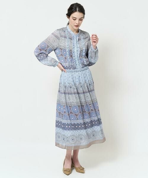 Maison de CINQ / メゾン ドゥ サンク ミニ・ひざ丈スカート | [セットアップ対応]プリントフレアースカート | 詳細10