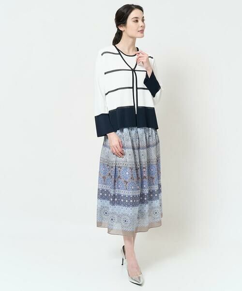 Maison de CINQ / メゾン ドゥ サンク ミニ・ひざ丈スカート | [セットアップ対応]プリントフレアースカート | 詳細22