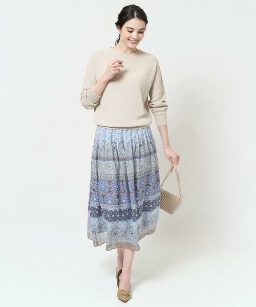 Maison de CINQ / メゾン ドゥ サンク ミニ・ひざ丈スカート | [セットアップ対応]プリントフレアースカート | 詳細30