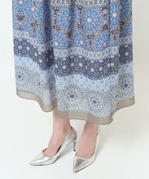 Maison de CINQ / メゾン ドゥ サンク ミニ・ひざ丈スカート | [セットアップ対応]プリントフレアースカート | 詳細5