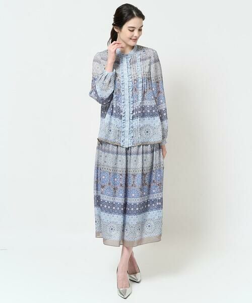 Maison de CINQ / メゾン ドゥ サンク ミニ・ひざ丈スカート | [セットアップ対応]プリントフレアースカート | 詳細8