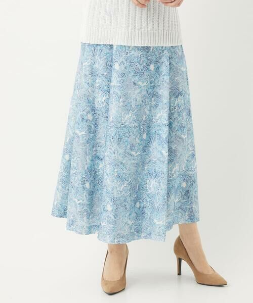 Maison de CINQ / メゾン ドゥ サンク ロング・マキシ丈スカート | [セットアップ対応]モダン更紗プリントスカート | 詳細1