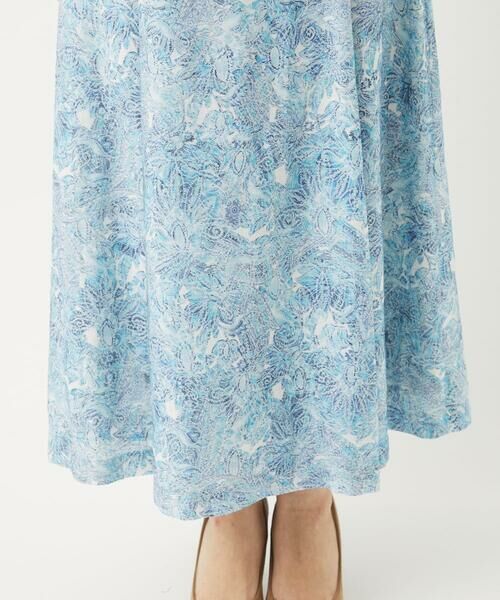 Maison de CINQ / メゾン ドゥ サンク ロング・マキシ丈スカート | [セットアップ対応]モダン更紗プリントスカート | 詳細11