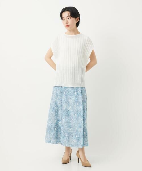 Maison de CINQ / メゾン ドゥ サンク ロング・マキシ丈スカート | [セットアップ対応]モダン更紗プリントスカート | 詳細15