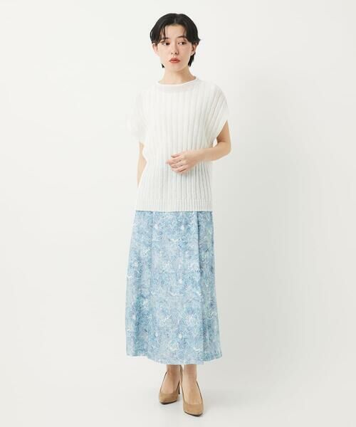 Maison de CINQ / メゾン ドゥ サンク ロング・マキシ丈スカート | [セットアップ対応]モダン更紗プリントスカート | 詳細17