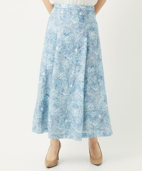Maison de CINQ / メゾン ドゥ サンク ロング・マキシ丈スカート | [セットアップ対応]モダン更紗プリントスカート | 詳細2