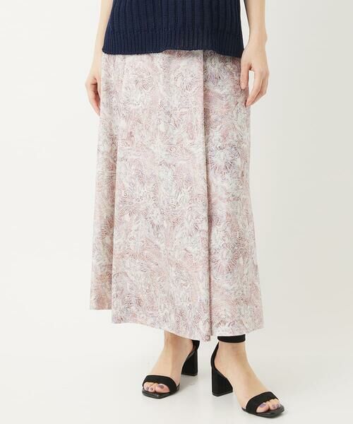 Maison de CINQ / メゾン ドゥ サンク ロング・マキシ丈スカート | [セットアップ対応]モダン更紗プリントスカート | 詳細4
