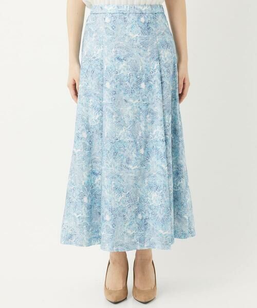 Maison de CINQ / メゾン ドゥ サンク ロング・マキシ丈スカート | [セットアップ対応]モダン更紗プリントスカート | 詳細6