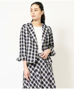 Maison de CINQ / メゾン ドゥ サンク セットアップ | [セットアップ対応]ブロックチェックツイードジャケット