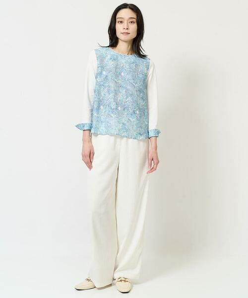 Maison de CINQ / メゾン ドゥ サンク カットソー | [セットアップ対応]モダン更紗プリントカットソー | 詳細13