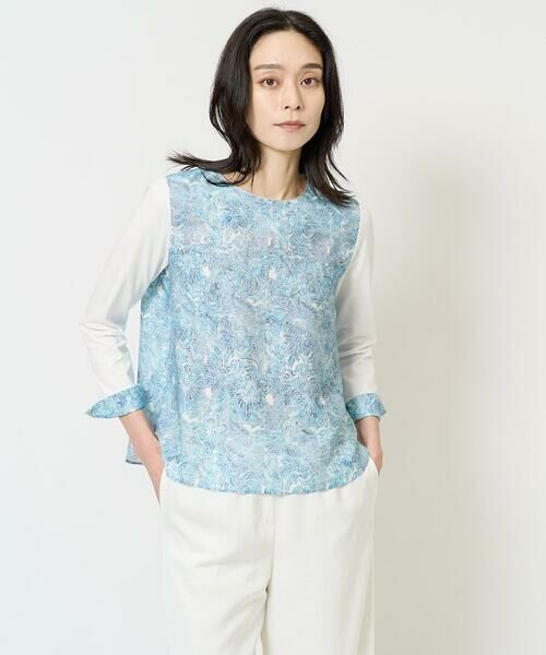 Maison de CINQ / メゾン ドゥ サンク カットソー | [セットアップ対応]モダン更紗プリントカットソー | 詳細2