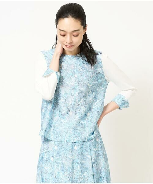 Maison de CINQ / メゾン ドゥ サンク カットソー | [セットアップ対応]モダン更紗プリントカットソー | 詳細3