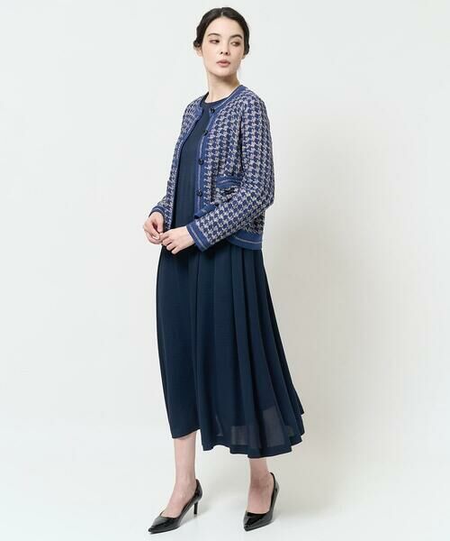 Maison de CINQ / メゾン ドゥ サンク ノーカラージャケット | 千鳥柄ニットジャケット | 詳細16