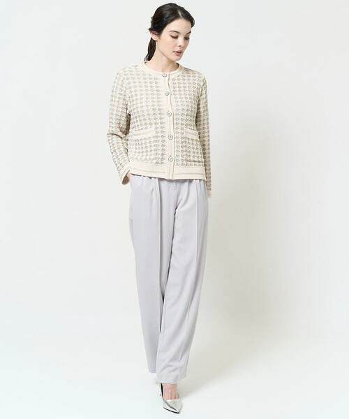 Maison de CINQ / メゾン ドゥ サンク ノーカラージャケット | 千鳥柄ニットジャケット | 詳細18