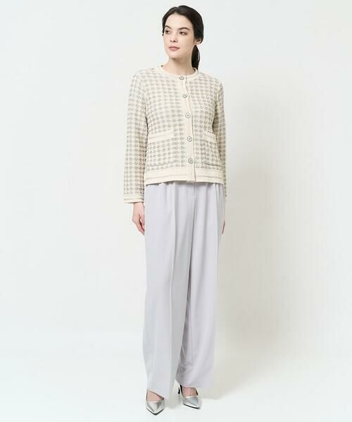 Maison de CINQ / メゾン ドゥ サンク ノーカラージャケット | 千鳥柄ニットジャケット | 詳細19