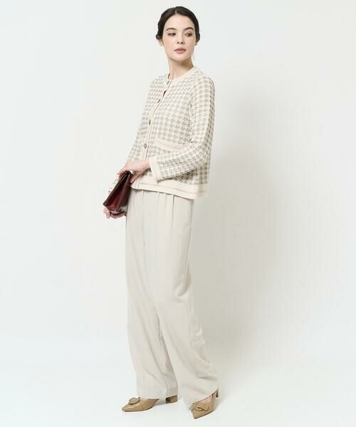 Maison de CINQ / メゾン ドゥ サンク ノーカラージャケット | 千鳥柄ニットジャケット | 詳細22