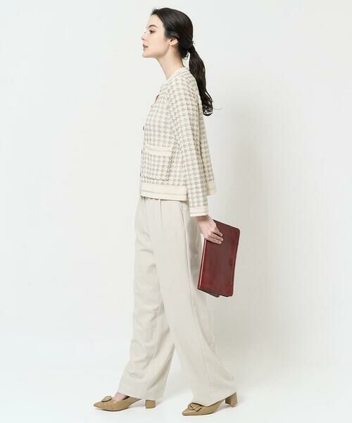 Maison de CINQ / メゾン ドゥ サンク ノーカラージャケット | 千鳥柄ニットジャケット | 詳細23
