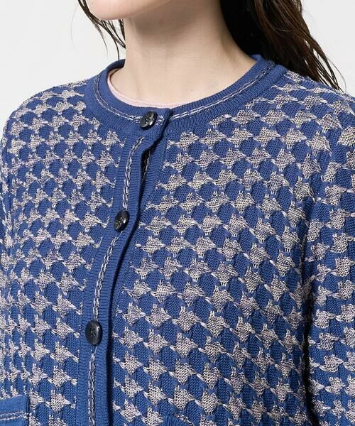 Maison de CINQ / メゾン ドゥ サンク ノーカラージャケット | 千鳥柄ニットジャケット | 詳細8