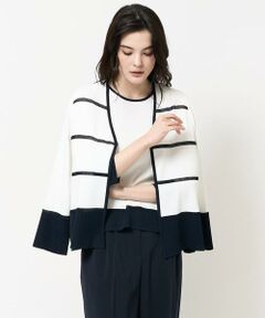Maison de CINQ / メゾン ドゥ サンク カーディガン・ボレロ | [吸湿･速乾･抗菌･防臭 / アンサンブル対応]バイカラーニットカーディガン