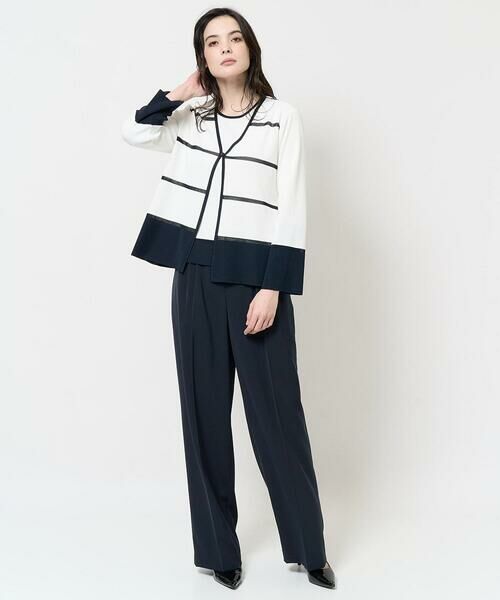 Maison de CINQ / メゾン ドゥ サンク カーディガン・ボレロ | [吸湿･速乾･抗菌･防臭 / アンサンブル対応]バイカラーニットカーディガン | 詳細14