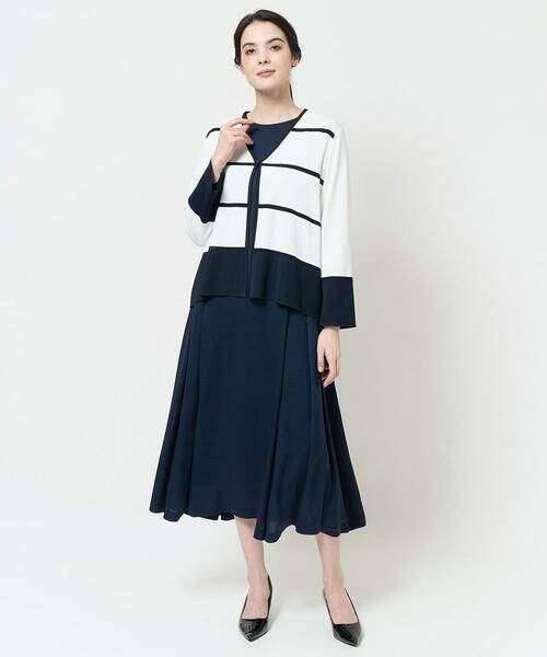 Maison de CINQ / メゾン ドゥ サンク カーディガン・ボレロ | [吸湿･速乾･抗菌･防臭 / アンサンブル対応]バイカラーニットカーディガン | 詳細21