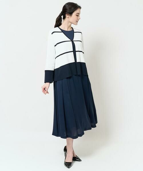 Maison de CINQ / メゾン ドゥ サンク カーディガン・ボレロ | [吸湿･速乾･抗菌･防臭 / アンサンブル対応]バイカラーニットカーディガン | 詳細23
