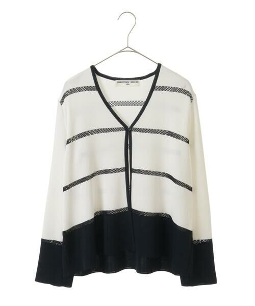 Maison de CINQ / メゾン ドゥ サンク カーディガン・ボレロ | [吸湿･速乾･抗菌･防臭 / アンサンブル対応]バイカラーニットカーディガン | 詳細26