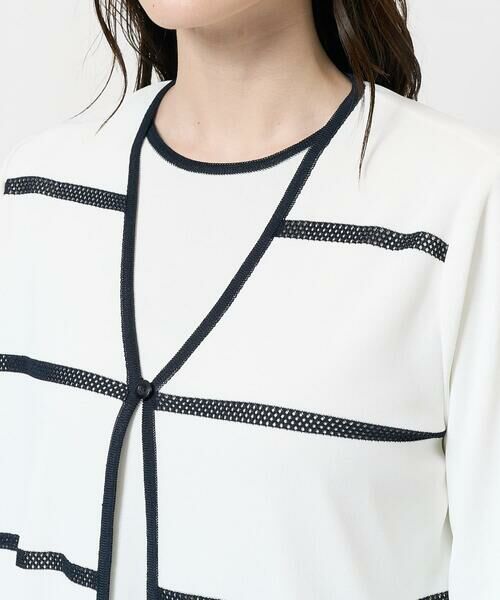 Maison de CINQ / メゾン ドゥ サンク カーディガン・ボレロ | [吸湿･速乾･抗菌･防臭 / アンサンブル対応]バイカラーニットカーディガン | 詳細5