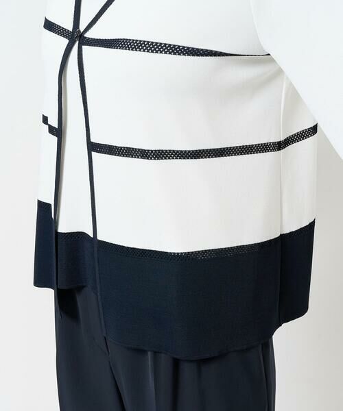 Maison de CINQ / メゾン ドゥ サンク カーディガン・ボレロ | [吸湿･速乾･抗菌･防臭 / アンサンブル対応]バイカラーニットカーディガン | 詳細7