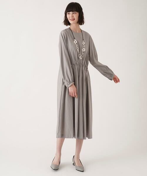 Maison de CINQ / メゾン ドゥ サンク ロング・マキシ丈ワンピース | 【小さいサイズ】ドレープワッシャーワンピース | 詳細10