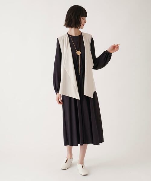 Maison de CINQ / メゾン ドゥ サンク ロング・マキシ丈ワンピース | 【小さいサイズ】ドレープワッシャーワンピース | 詳細19